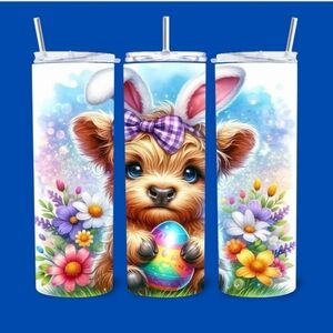 Cute Easter Baby Cow Tumbler